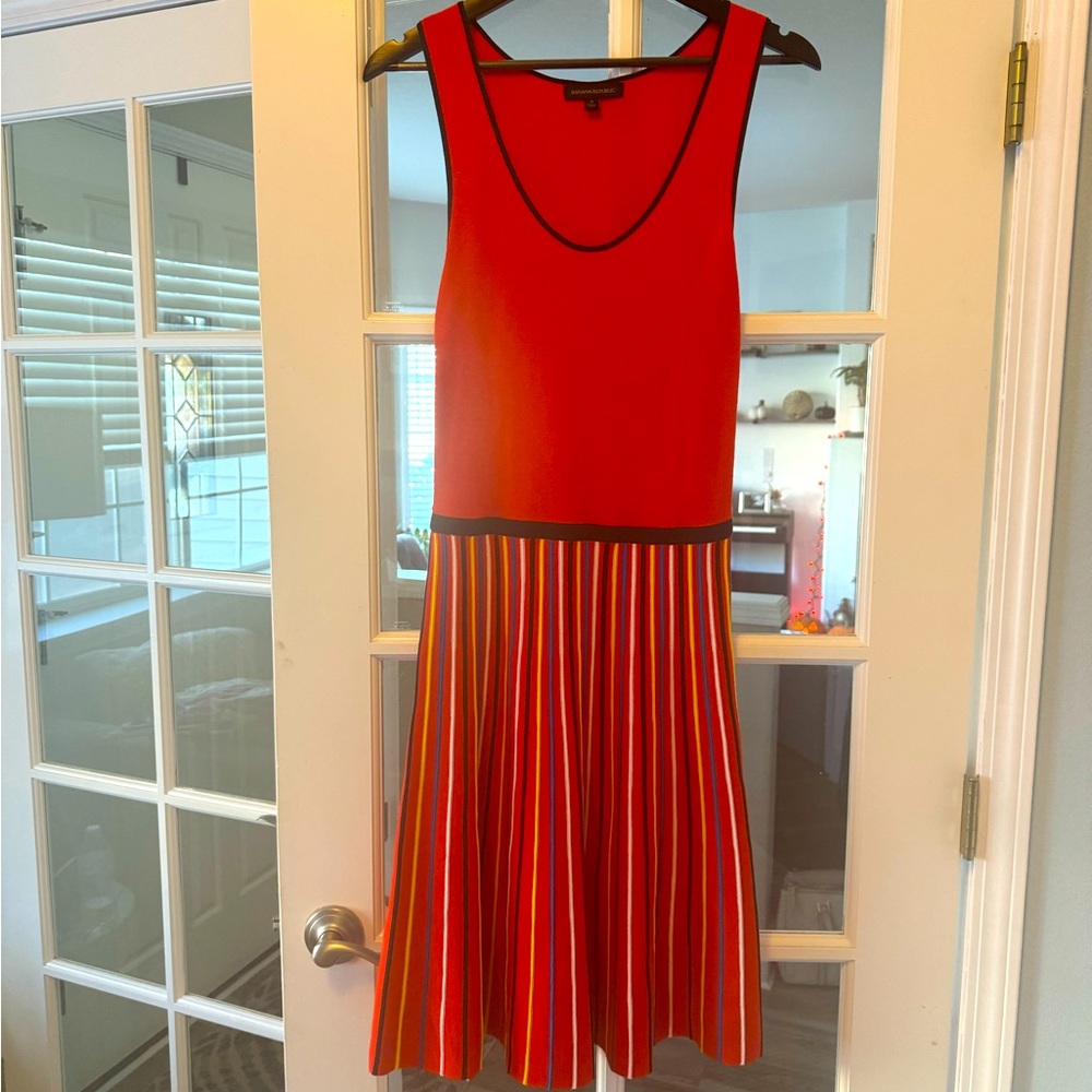 Bright red, fun sleeveless dress